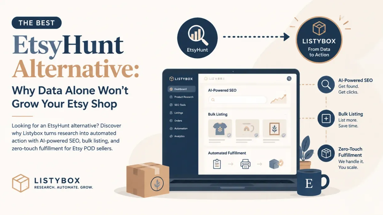 The Best EtsyHunt Alternative: Why Data Alone Won't Grow Your Etsy Shop - blog post