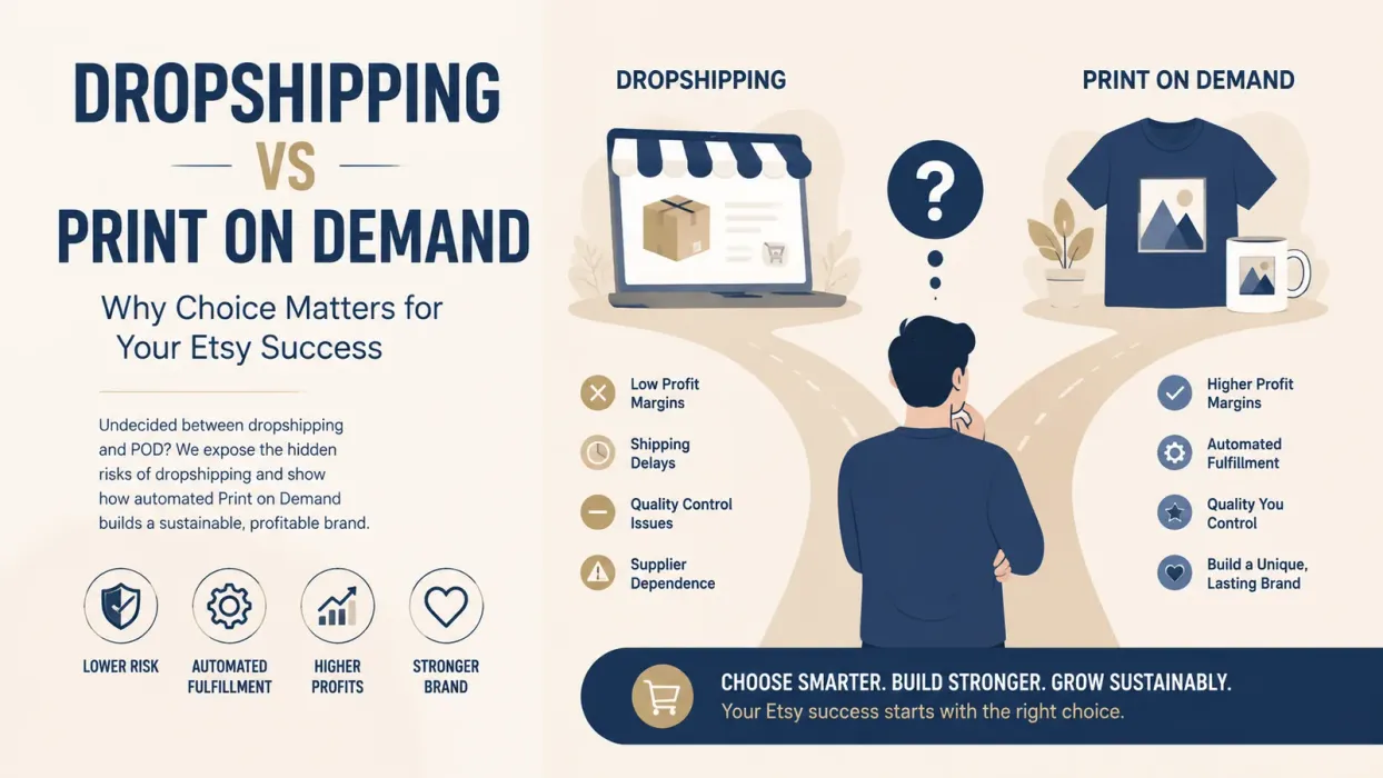 Dropshipping vs Print on Demand: Why Choice Matters for Your Etsy Success - blog post