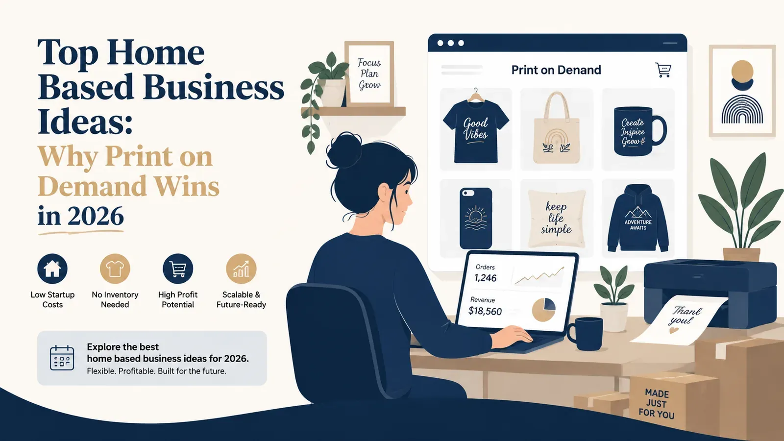 Top Home Based Business Ideas: Why Print on Demand Wins in 2026 - post cover