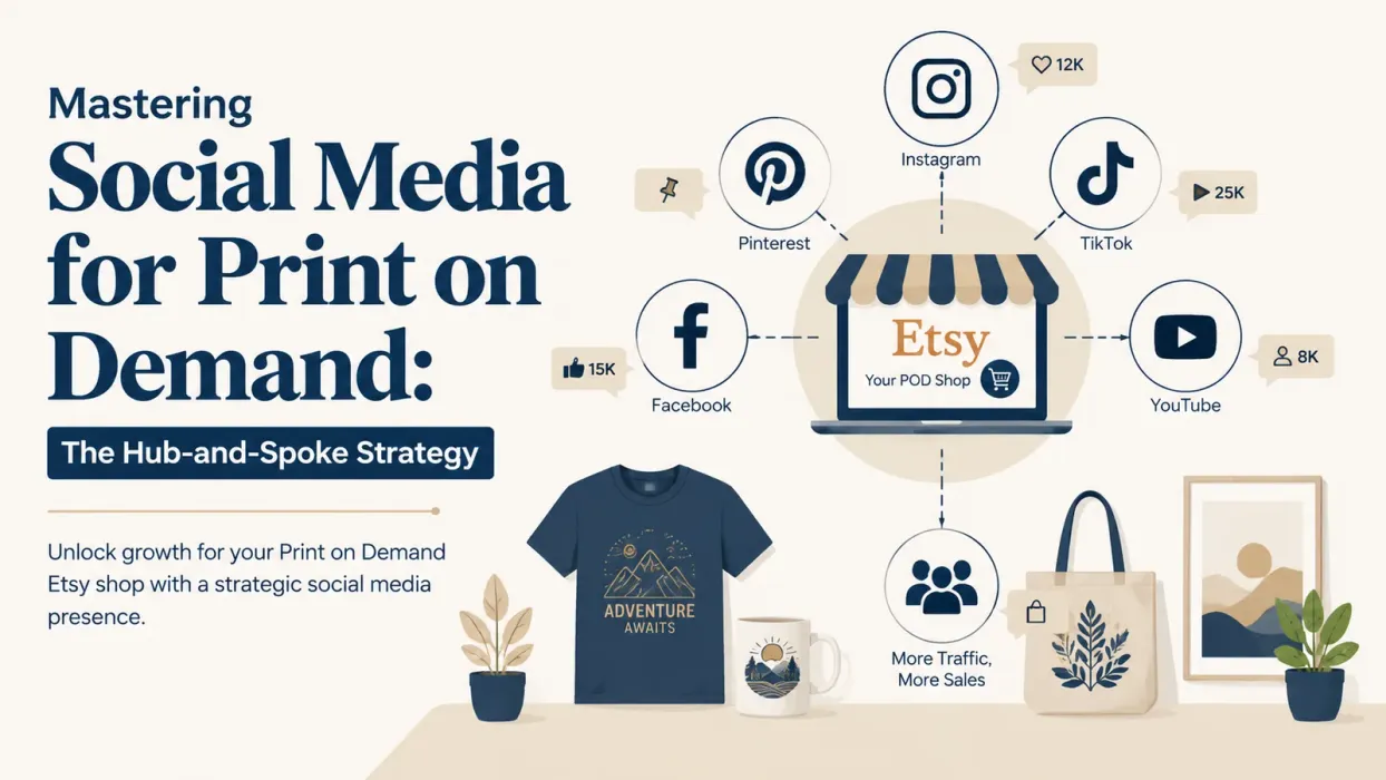 Mastering Social Media for Print on Demand: The Hub-and-Spoke Strategy - blog post