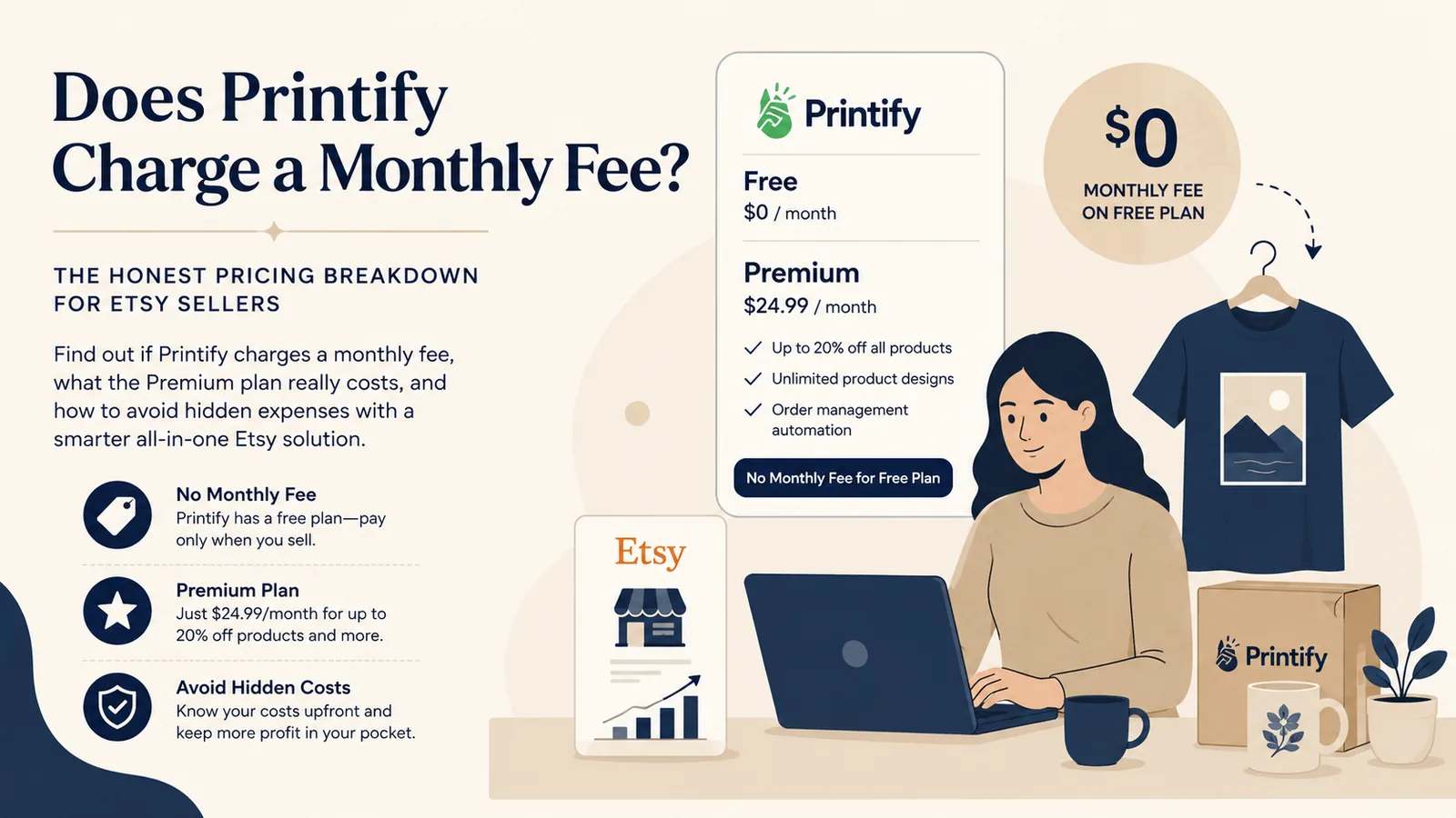 Printify Aylık Ücret Alıyor Mu? 2026 Güncel Fiyatlandırma ve Akıllı Alternatifler - blog yazısı