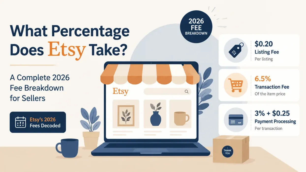 What Percentage Does Etsy Take? A Complete 2026 Fee Breakdown for Sellers - blog post