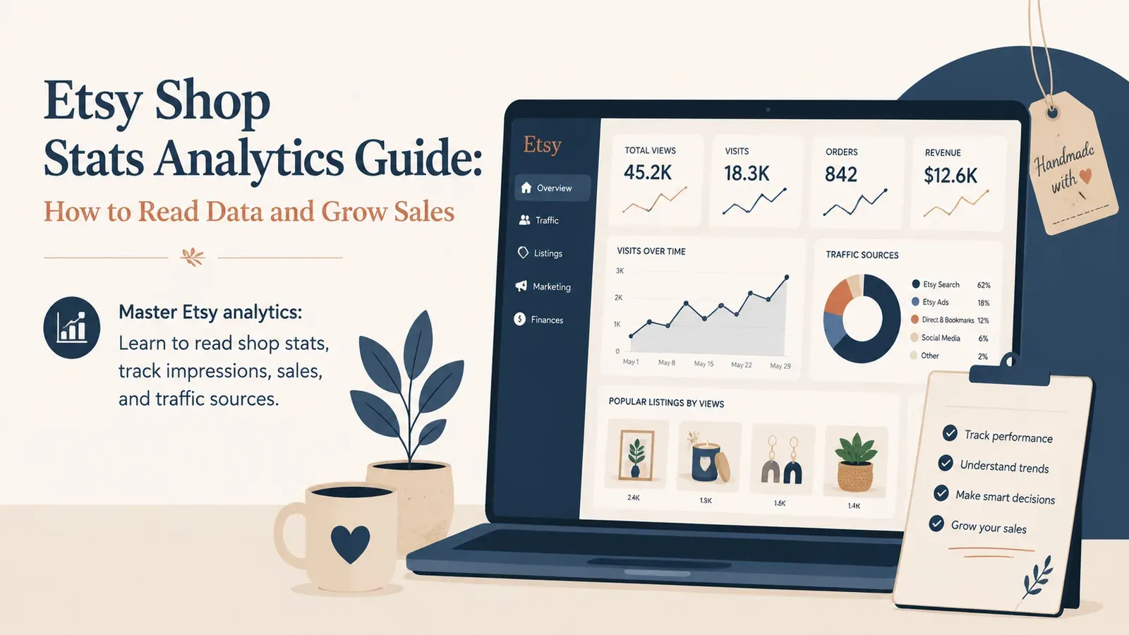Etsy Shop Stats Analytics Guide: How to Read Data and Grow Sales - post cover