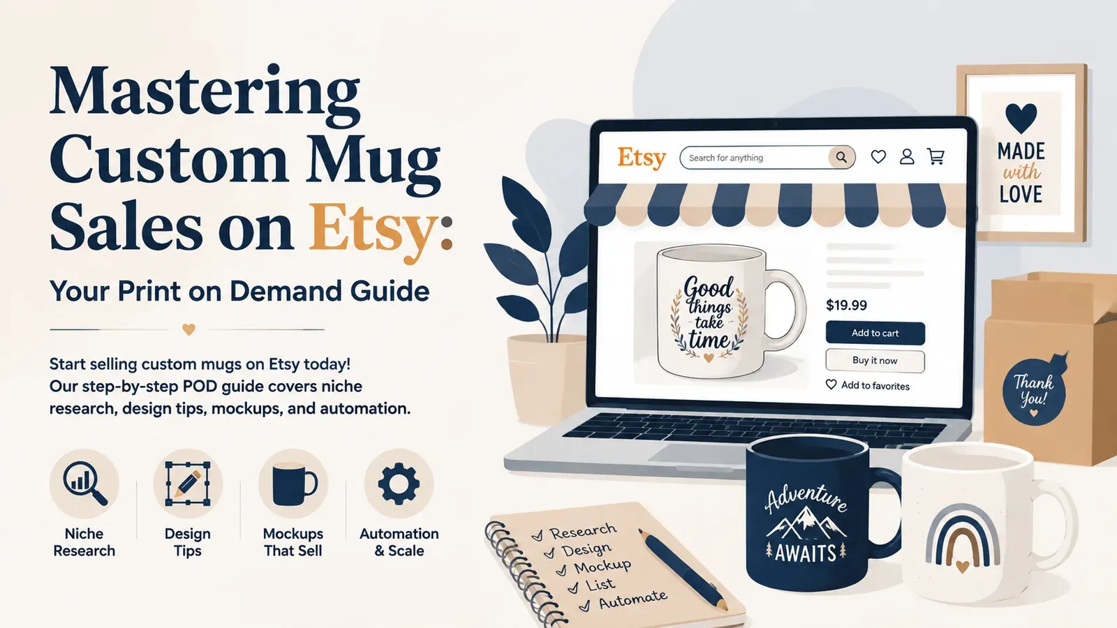 Etsy'de Kupa Bardak Satmak: Niş Stratejilerle Kârınızı 10 Kat Artırın - yazı kapağı
