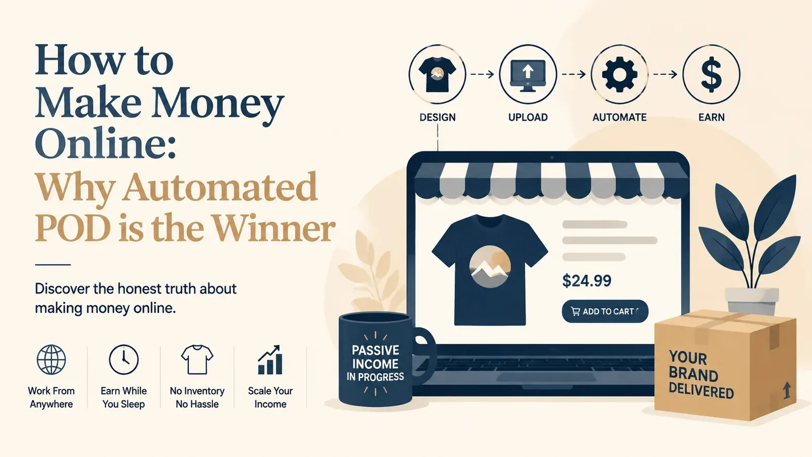 How to Make Money Online: Why Automated POD is the Winner - post cover