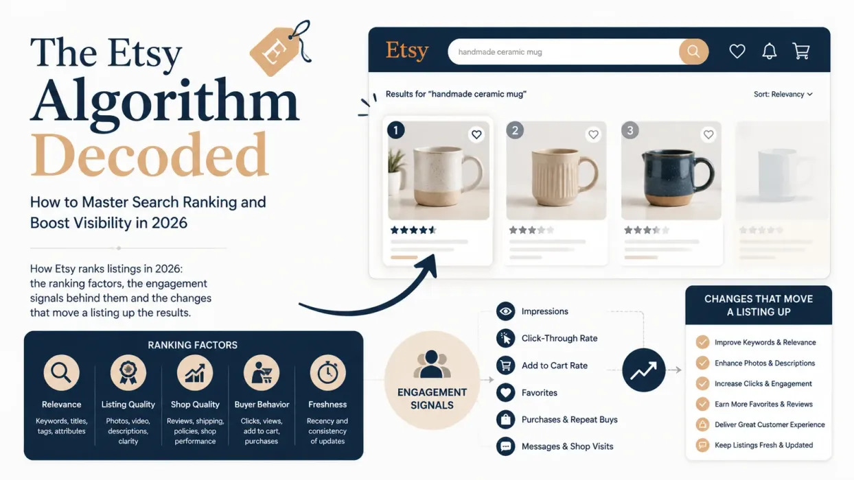 The Etsy Algorithm Decoded: How to Master Search Ranking and Boost Visibility in 2026 - blog post