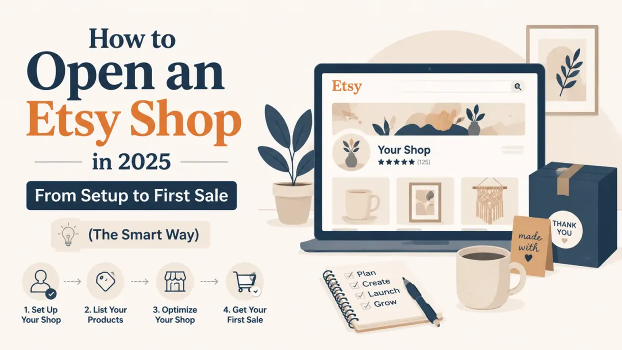 How to Open an Etsy Shop in 2025: From Setup to First Sale (The Smart Way) - blog post