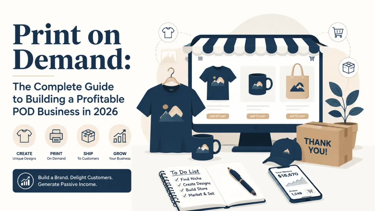 Print on Demand: The Complete Guide to Building a Profitable POD Business in 2026 - blog post
