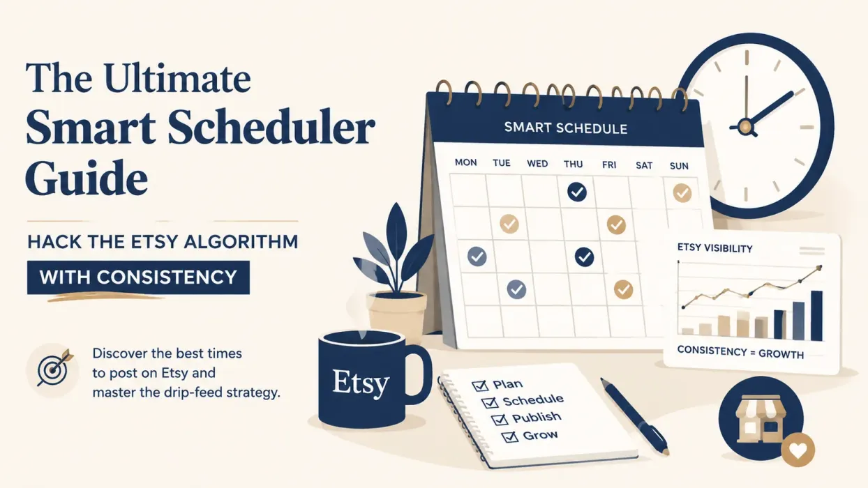 The Ultimate Smart Scheduler Guide: Hack the Etsy Algorithm with Consistency - blog post