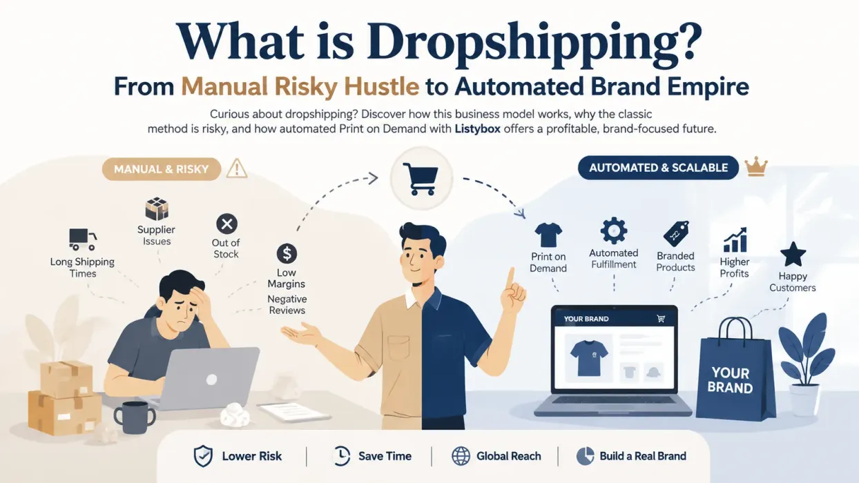 What is Dropshipping? From Manual Risky Hustle to Automated Brand Empire - blog post