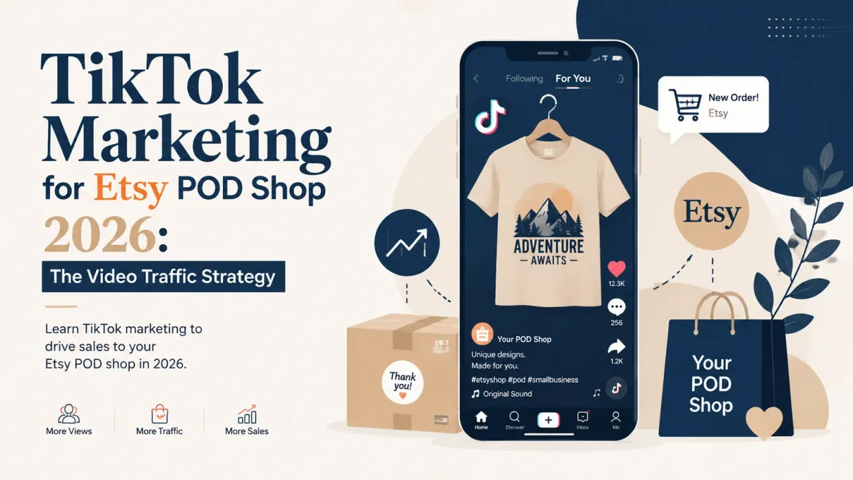 TikTok Marketing for Etsy POD Shop 2026: The Video Traffic Strategy - blog post