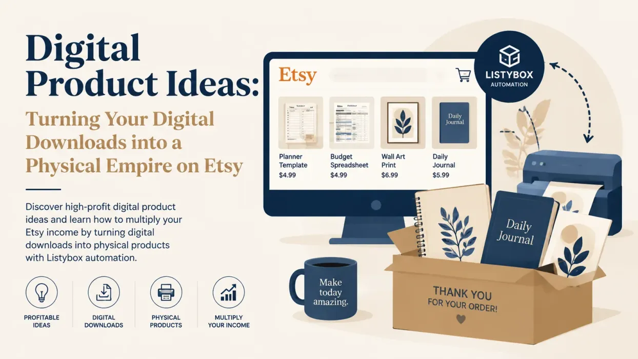 Digital Product Ideas: Turning Your Digital Downloads into a Physical Empire on Etsy - blog post