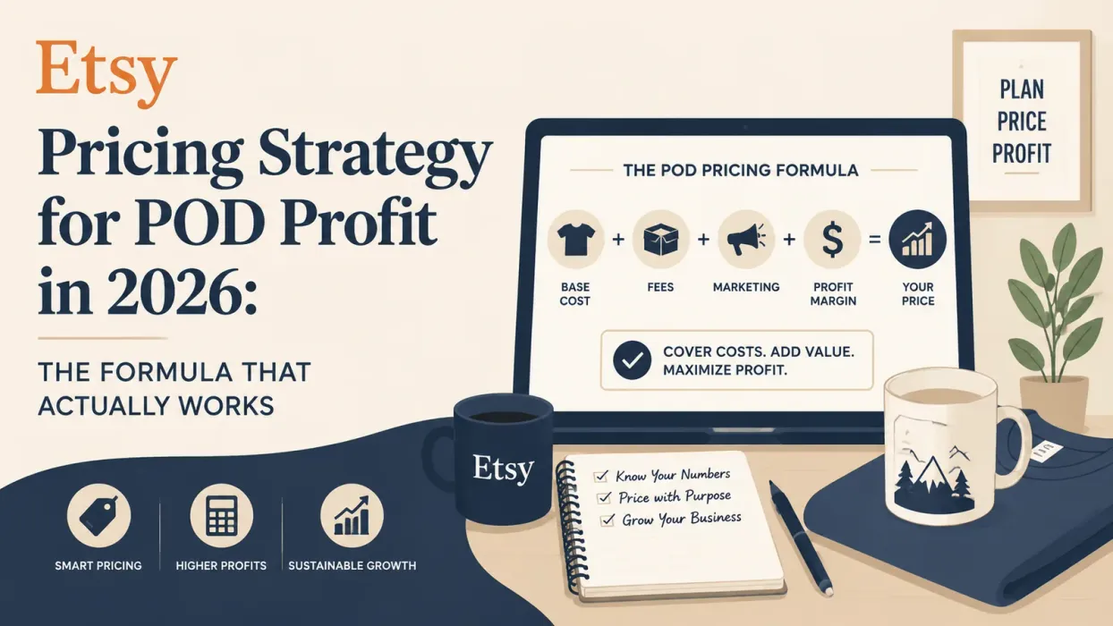 Etsy Pricing Strategy for POD Profit in 2026: The Formula That Actually Works - blog post