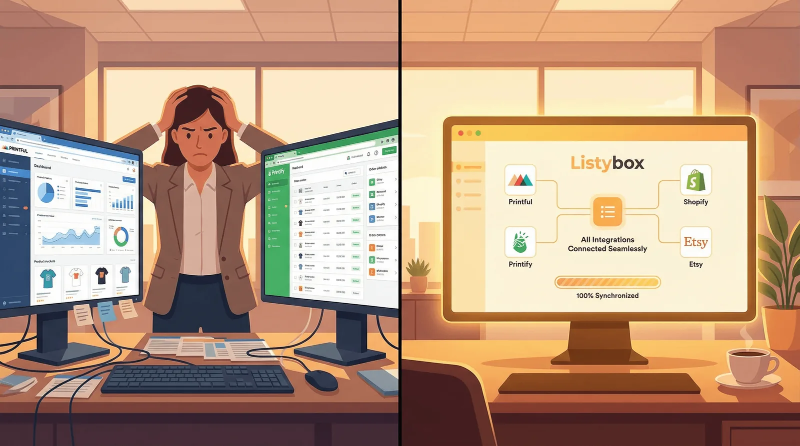 Printful vs Printify: Which Print-on-Demand Platform Actually Helps You Scale on Etsy? - blog post