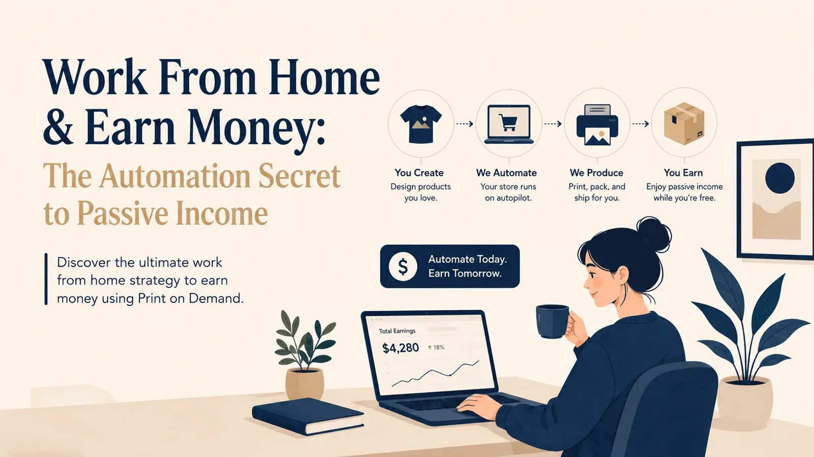 Work From Home & Earn Money: The Automation Secret to Passive Income - post cover
