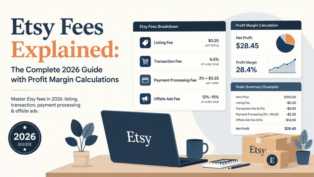 Etsy Fees Explained: The Complete 2026 Guide with Profit Margin Calculations - blog post
