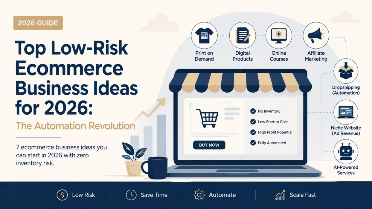 Top Low-Risk Ecommerce Business Ideas for 2026: The Automation Revolution - blog post