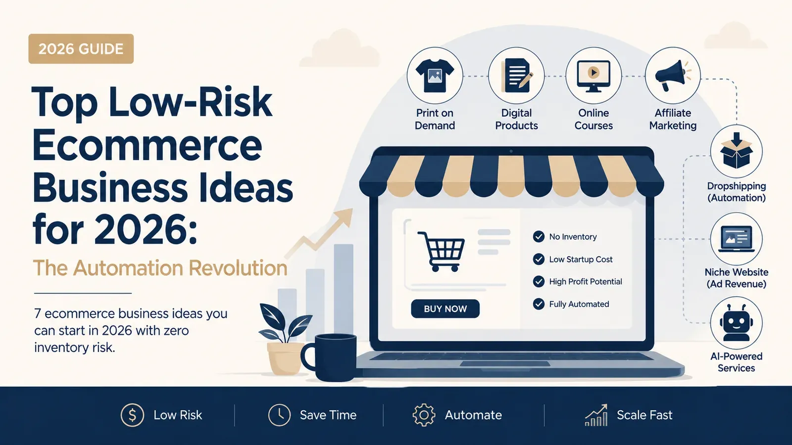 Top Low-Risk Ecommerce Business Ideas for 2026: The Automation Revolution - post cover