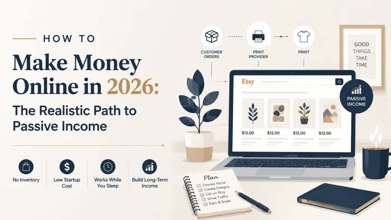 How to Make Money Online in 2026: The Realistic Path to Passive Income - blog post