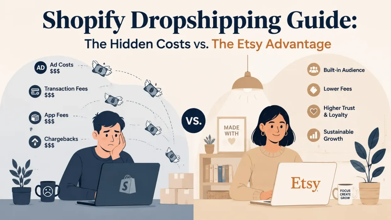 Shopify Dropshipping Guide: The Hidden Costs vs. The Etsy Advantage - blog post