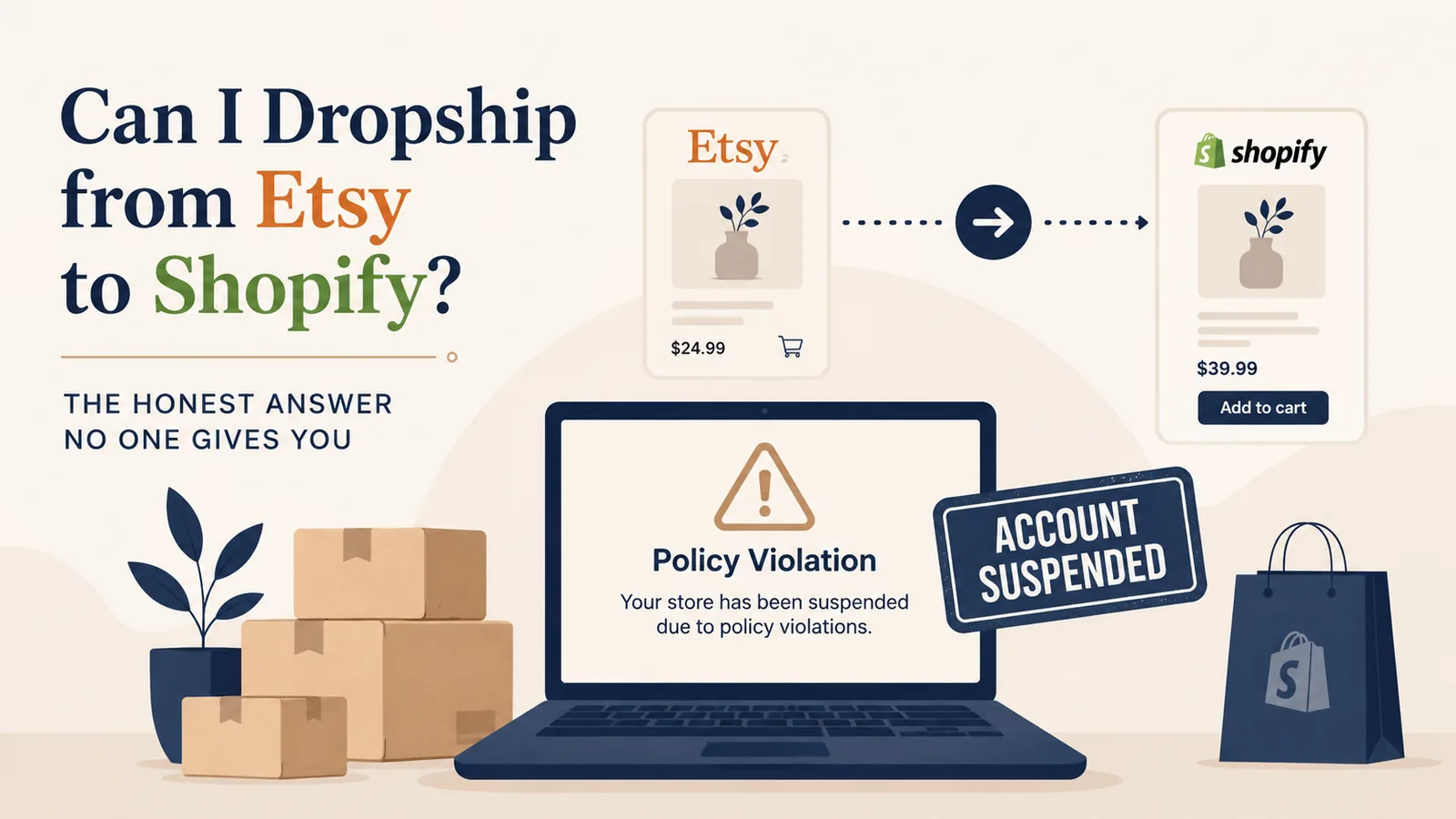 Can I Dropship from Etsy to Shopify? The Honest Answer No One Gives You - blog post