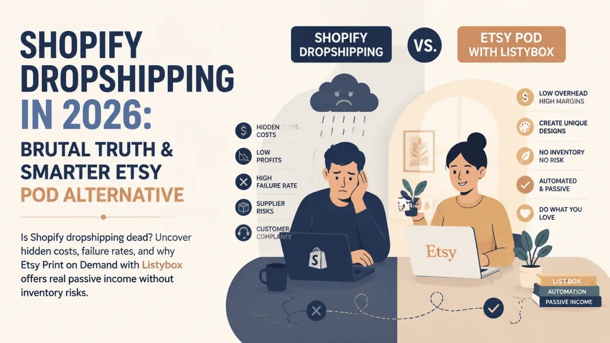 Shopify Dropshipping in 2026: Brutal Truth & Smarter Etsy POD Alternative - blog post