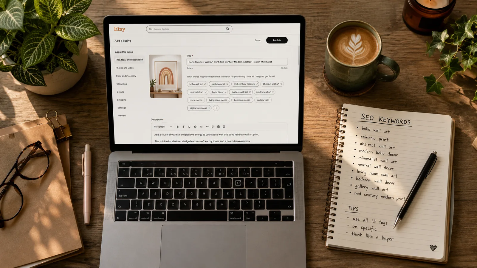 Etsy Ürün Açıklaması Yazma: 2026'da Satışları Artırmanın Yolu - yazı kapağı