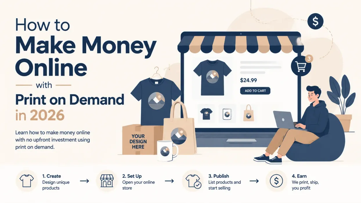 How to Make Money Online with Print on Demand in 2026 - blog post