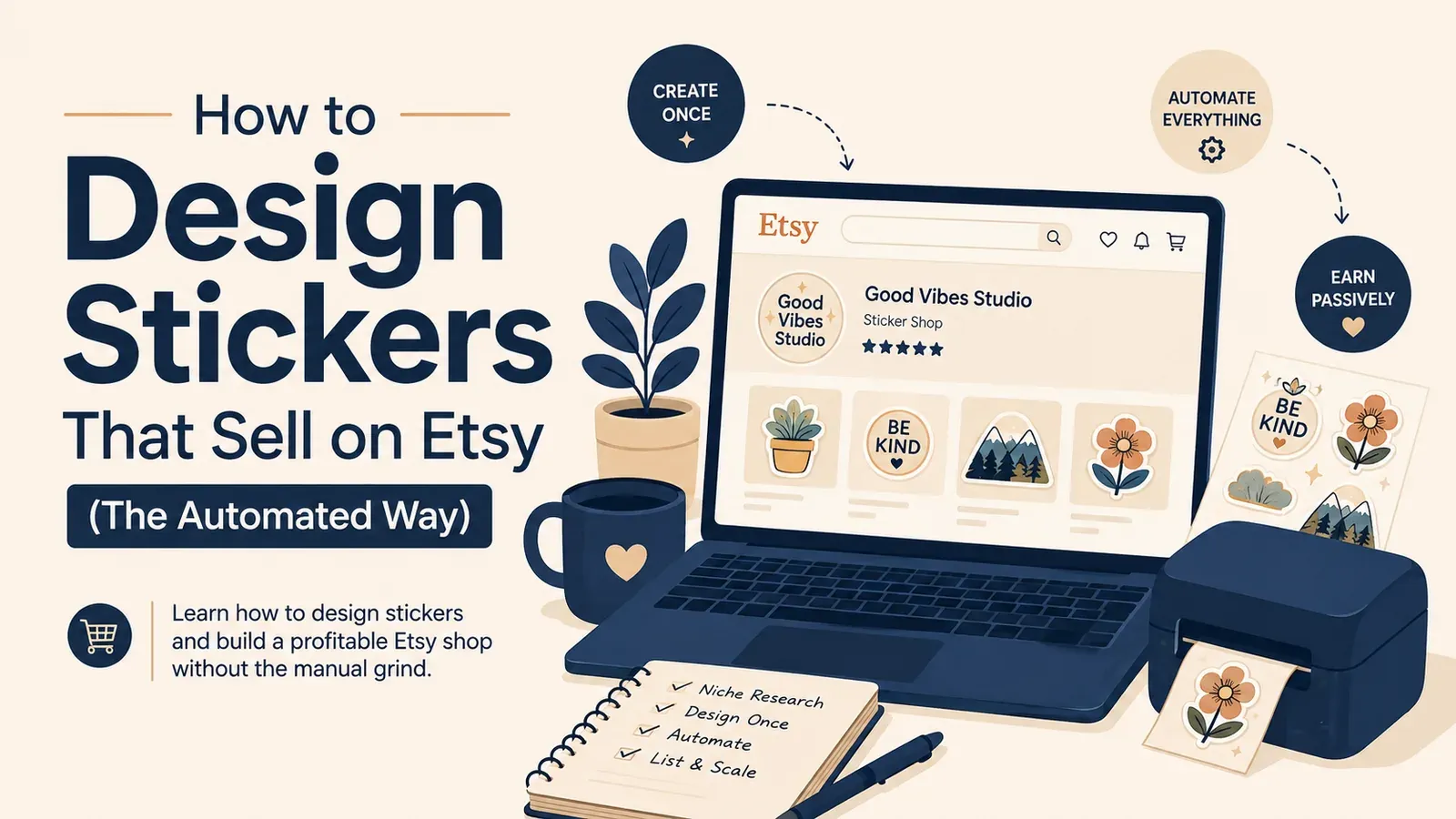 How to Design Stickers That Sell on Etsy (The Automated Way) - post cover