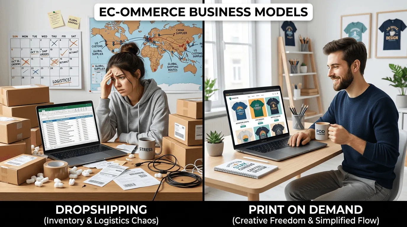 Dropshipping vs Print on Demand: The Complete 2026 Guide for Etsy Sellers - blog post
