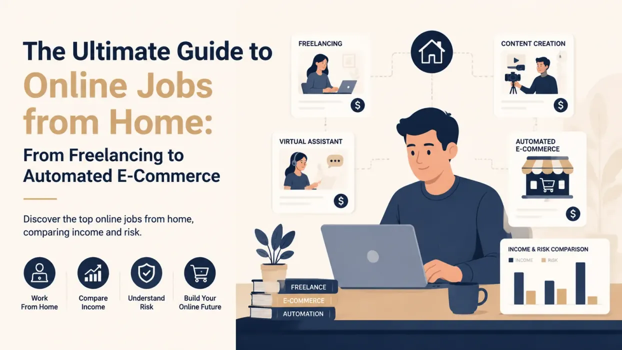 The Ultimate Guide to Online Jobs from Home: From Freelancing to Automated E-Commerce - blog post