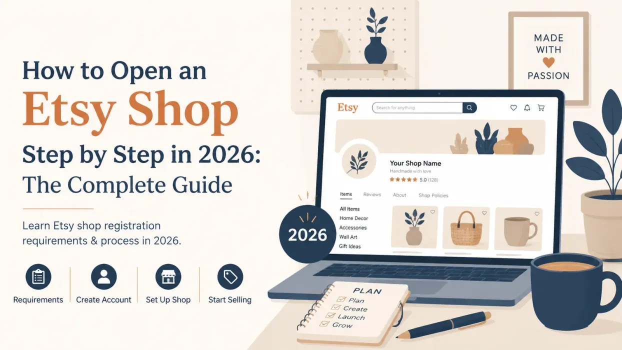 How to Open an Etsy Shop Step by Step in 2026: The Complete Guide - blog post