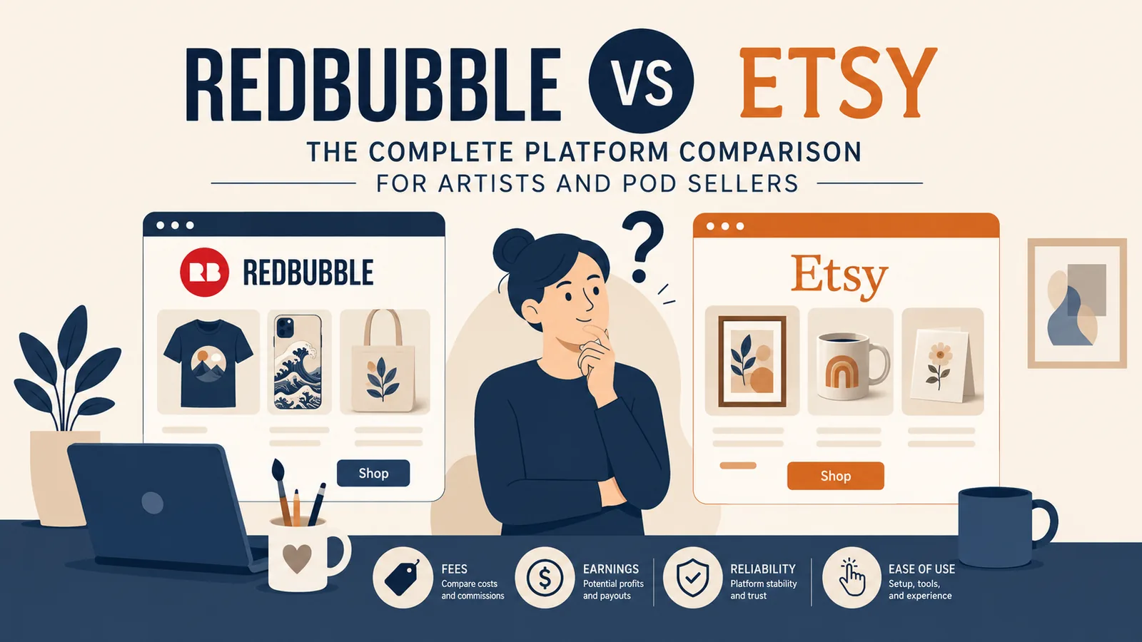 Redbubble vs Etsy: The Complete Platform Comparison for Artists and POD Sellers - post cover