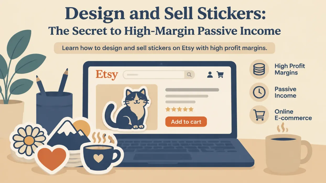 Design and Sell Stickers: The Secret to High-Margin Passive Income - blog post