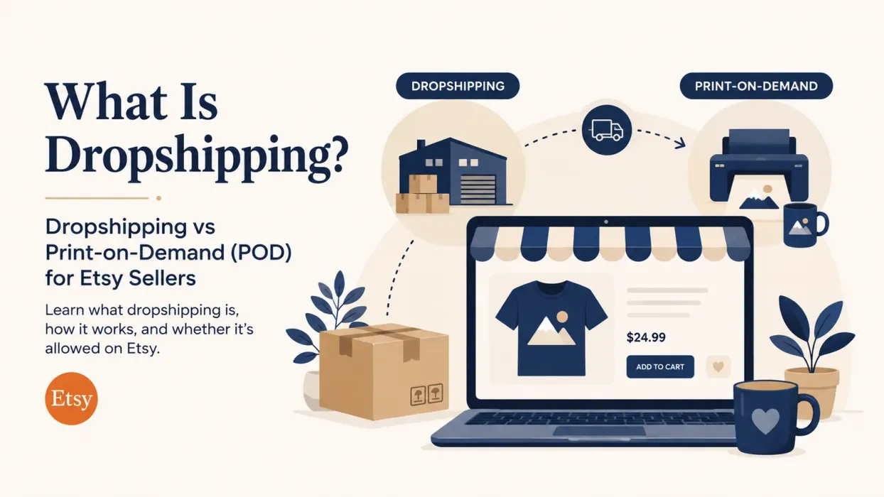 What Is Dropshipping? Dropshipping vs Print-on-Demand (POD) for Etsy Sellers - blog post