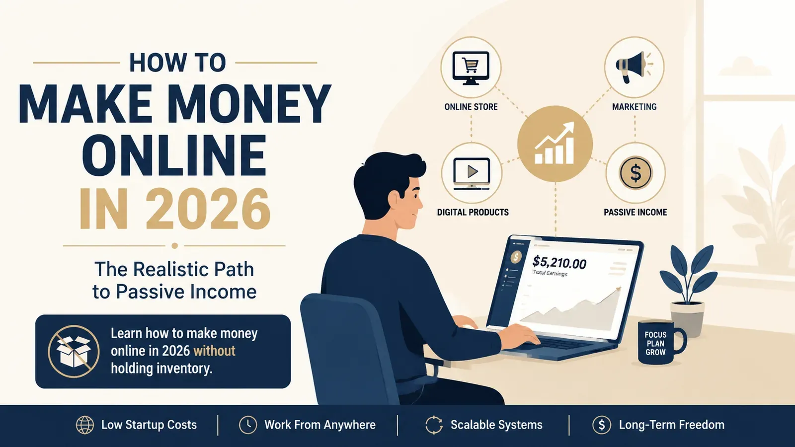 How to Make Money Online in 2026: The Realistic Path to Passive Income - post cover