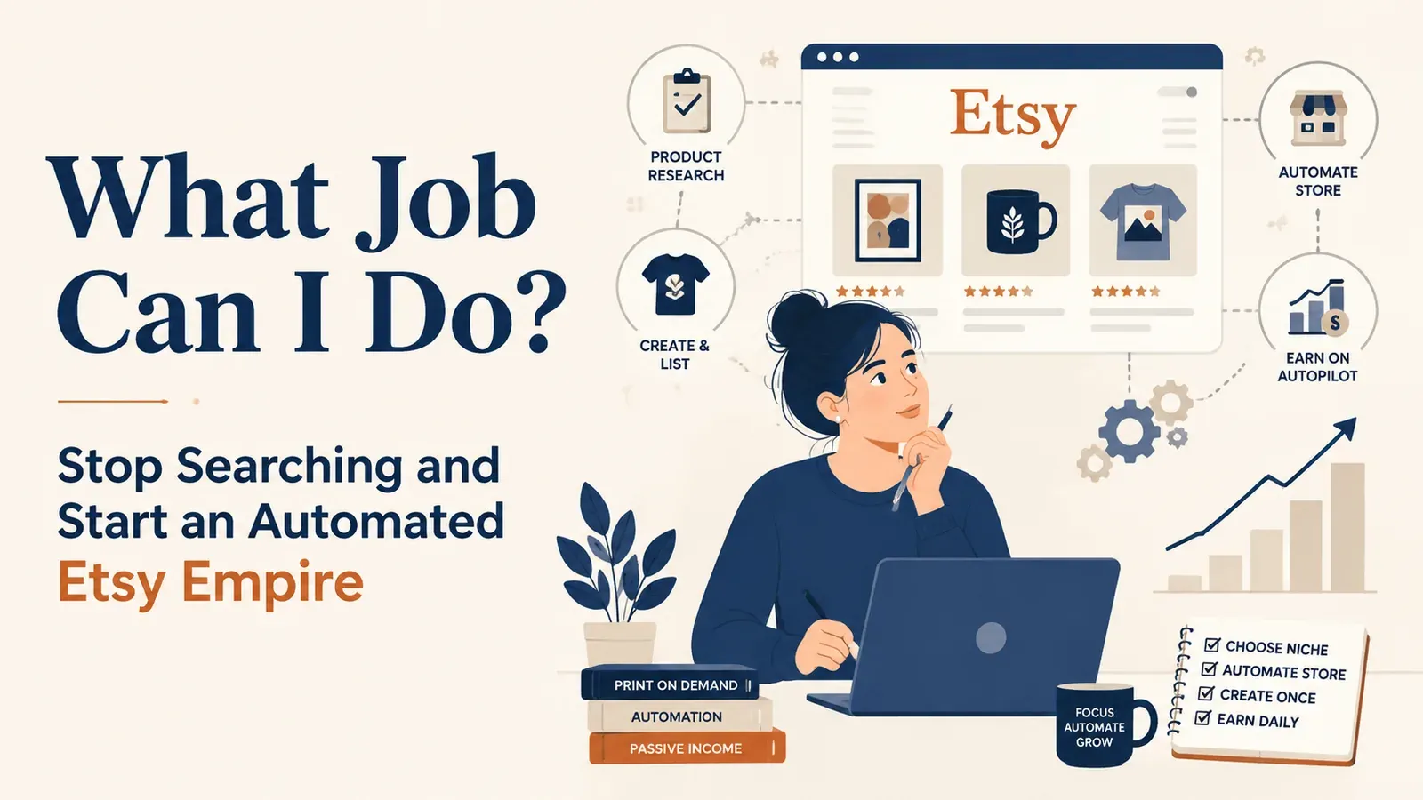 What Job Can I Do? Stop Searching and Start an Automated Etsy Empire - post cover