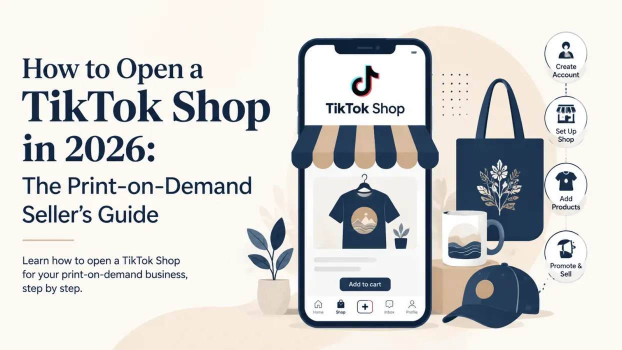 How to Open a TikTok Shop in 2026: The Print-on-Demand Seller’s Guide - blog post