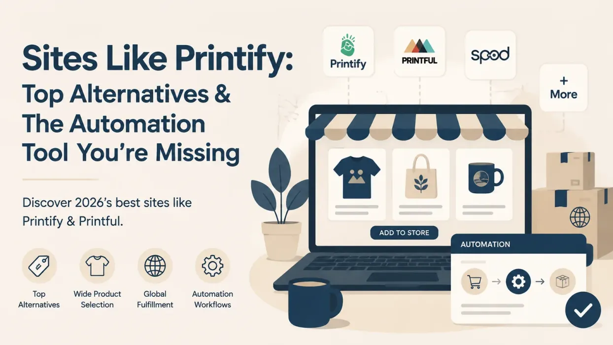 Sites Like Printify: Top Alternatives & The Automation Tool You're Missing - blog post