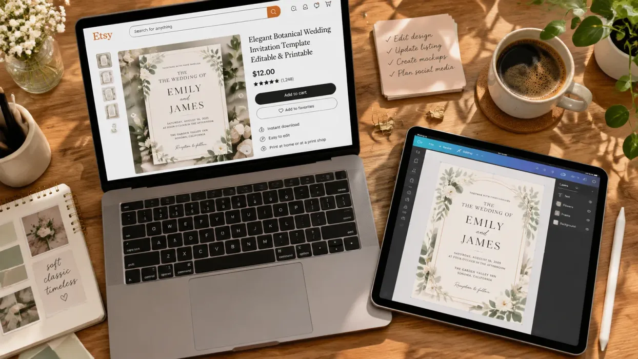 Dijital Davetiye Yapıp Satmak: Etsy'de 2026'nın En Akıllı Pasif Gelir Rehberi - blog yazısı