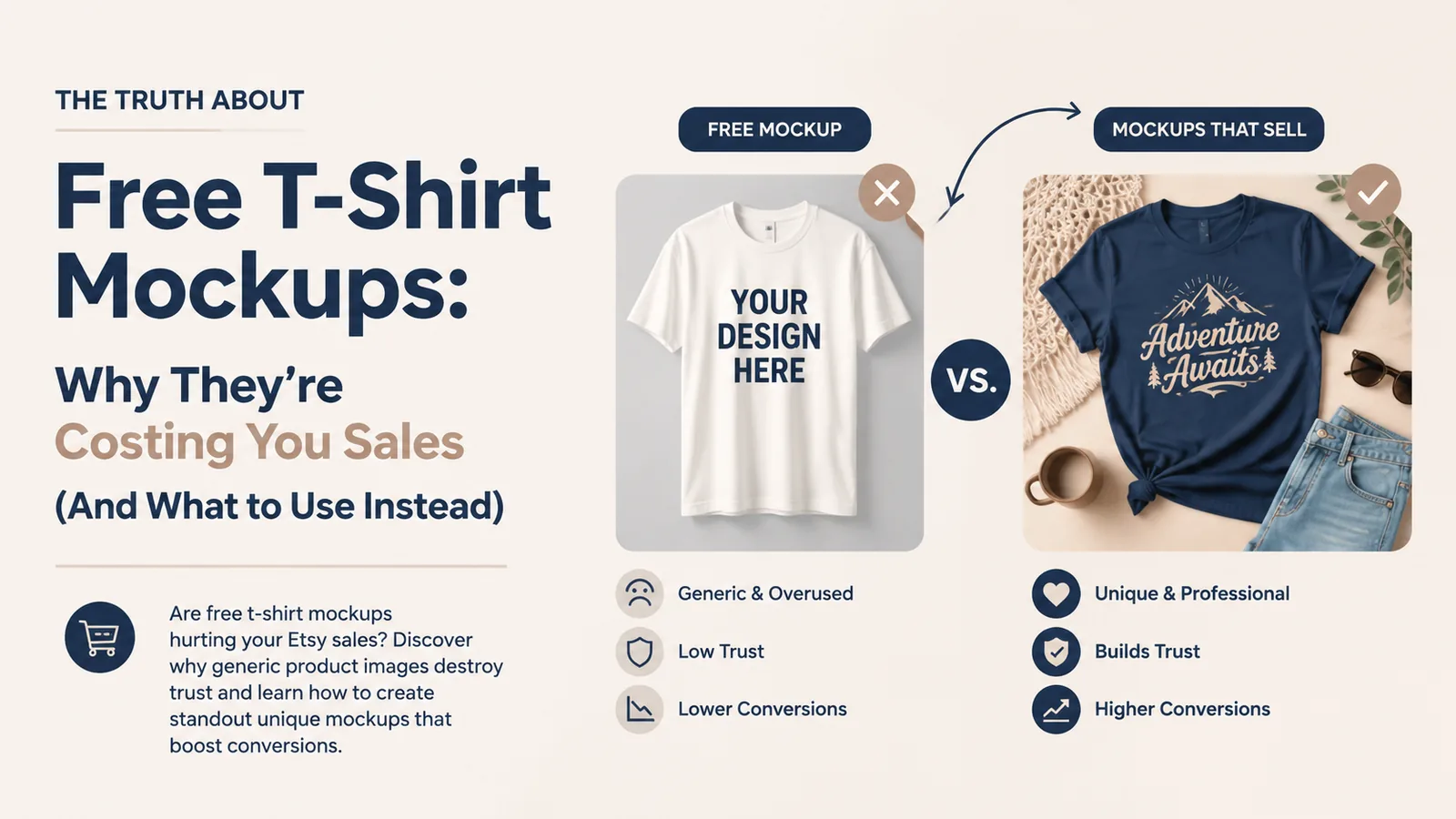 The Truth About Free T-Shirt Mockups: Why They’re Costing You Sales (And What to Use Instead) - blog post