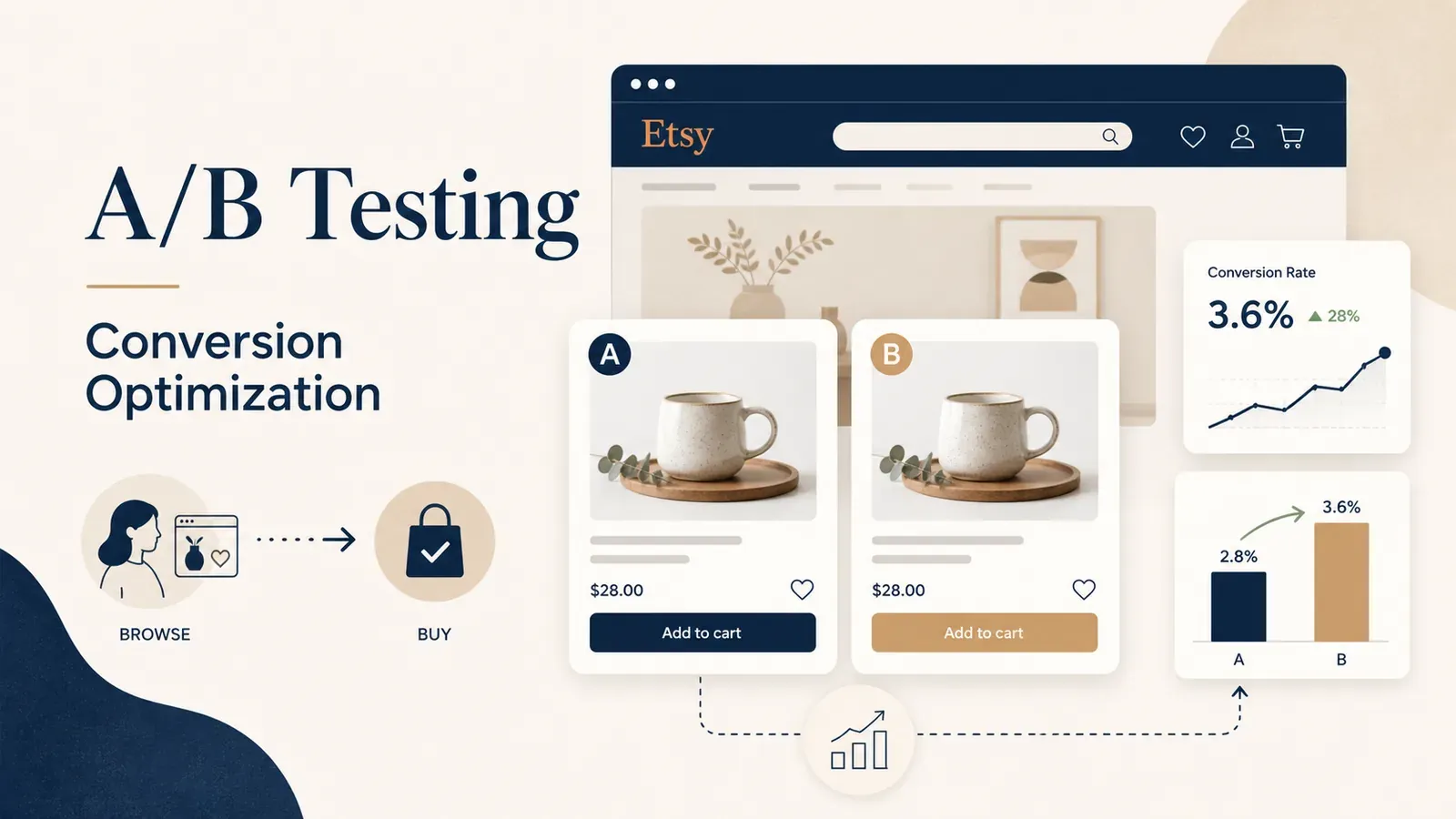 Etsy Conversion Optimization: Master A/B Testing to Transform Browsers Into Buyers - post cover