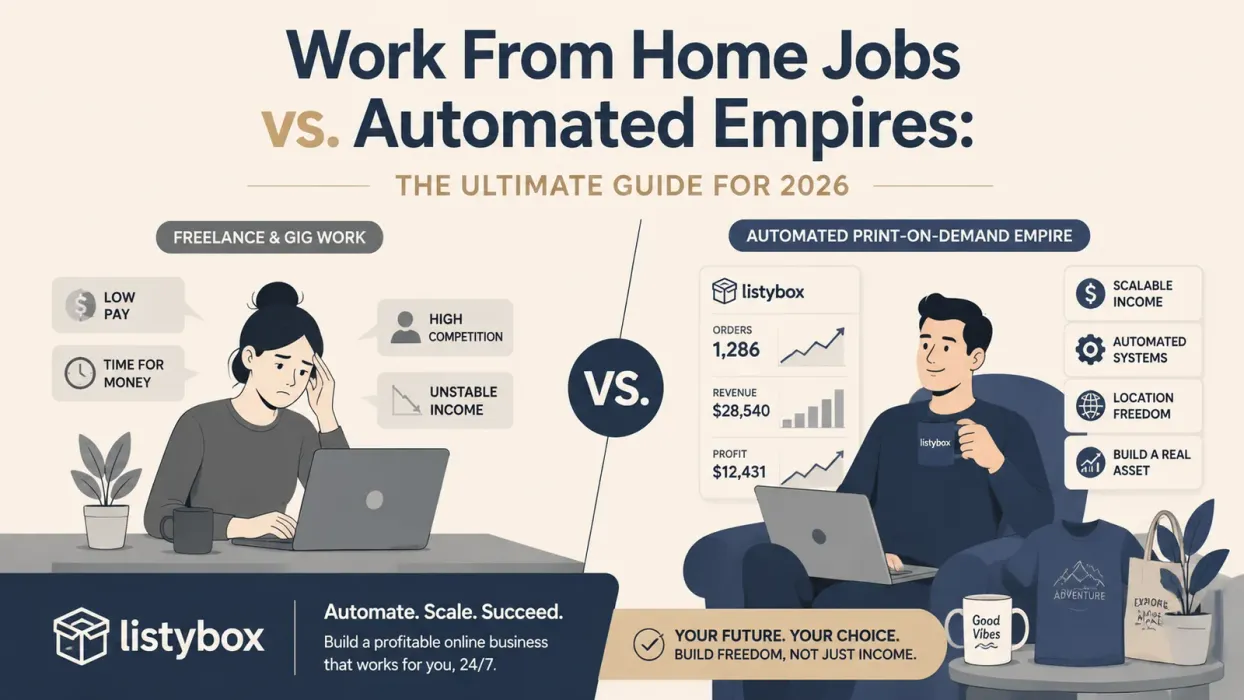 Work From Home Jobs vs. Automated Empires: The Ultimate Guide for 2026 - blog post