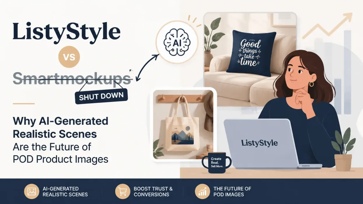 Listystyle vs Smartmockups: Why Unique Realistic Scenes Are the Future of POD Product Images - blog post