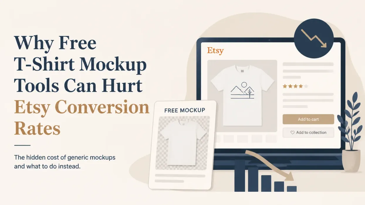 Why Free T-Shirt Mockup Tools Are Costing You Sales (And How to Fix It) - blog post