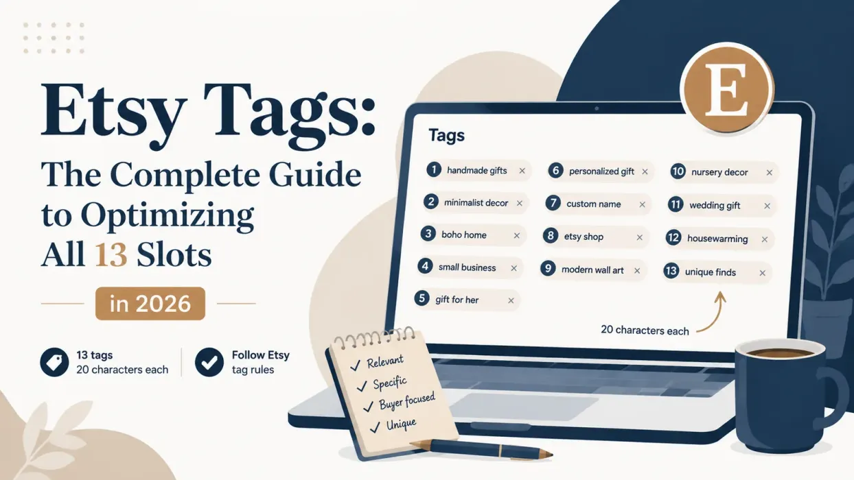 Etsy Tags: The Complete Guide to Optimizing All 13 Slots in 2026 - blog post