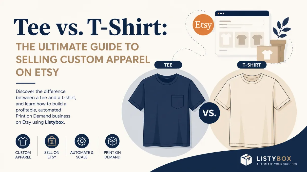 Tee vs. T-Shirt: The Ultimate Guide to Selling Custom Apparel on Etsy - blog post