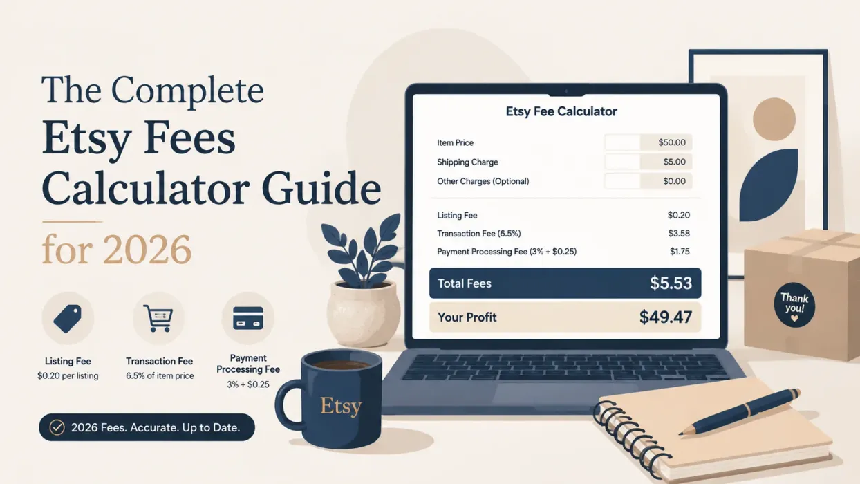 The Complete Etsy Fees Calculator Guide for 2026 - blog post