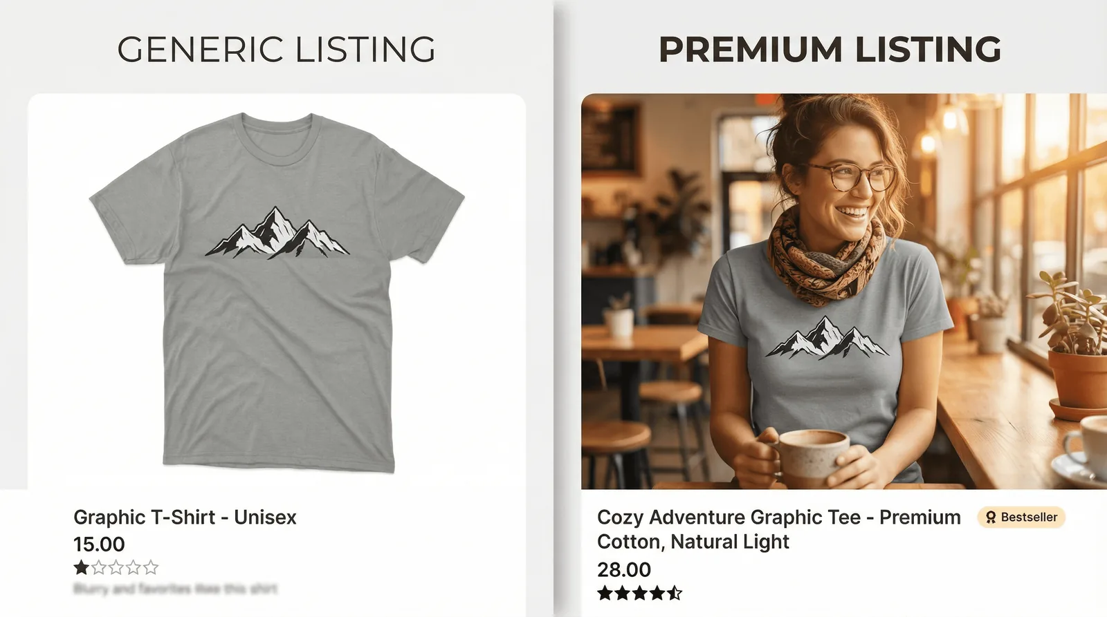 ListyStyle vs Smartmockups: Why AI-Generated Realistic Scenes Are the Future of POD Product Images - blog post