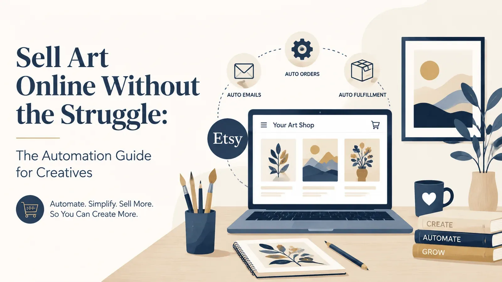Sell Art Online Without the Struggle: The Automation Guide for Creatives - post cover